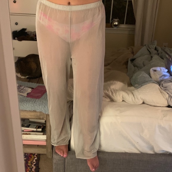 Victorias Secret vintage silver/sparkly mesh pants - Picture 2 of 9
